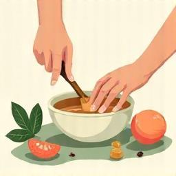 Ingredients being mixed