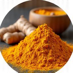 Turmeric powder and roots
