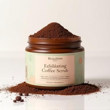 Container of Exfoliating Coffee Scrub