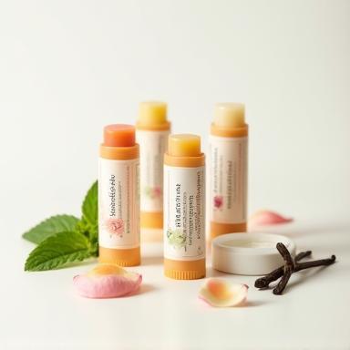 Collection of natural lip balms